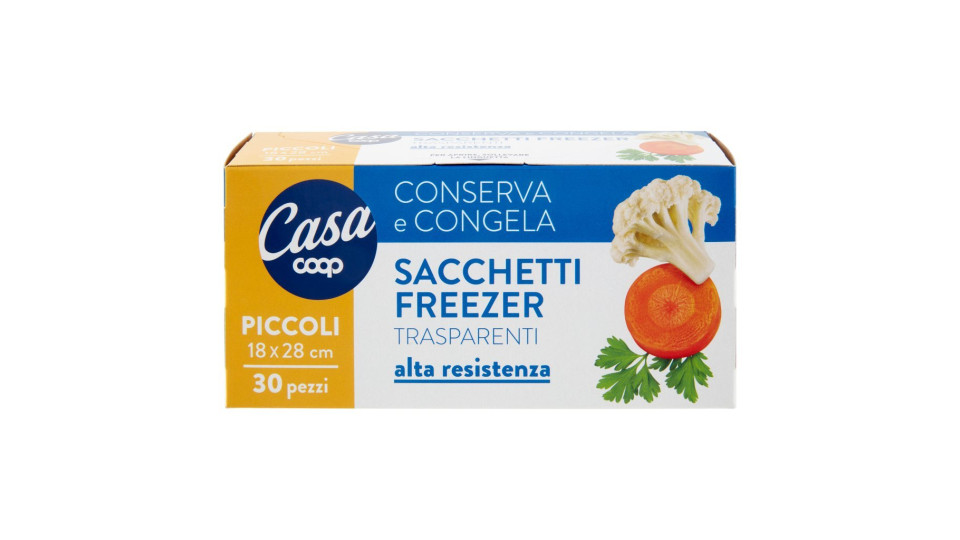 Sacchetti Freezer Trasparenti Piccoli 18 x 28 Cm 30 Pz