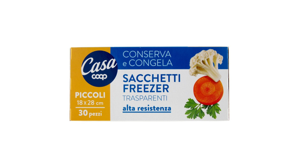 Sacchetti Freezer Trasparenti Piccoli 18 x 28 Cm 30 Pz