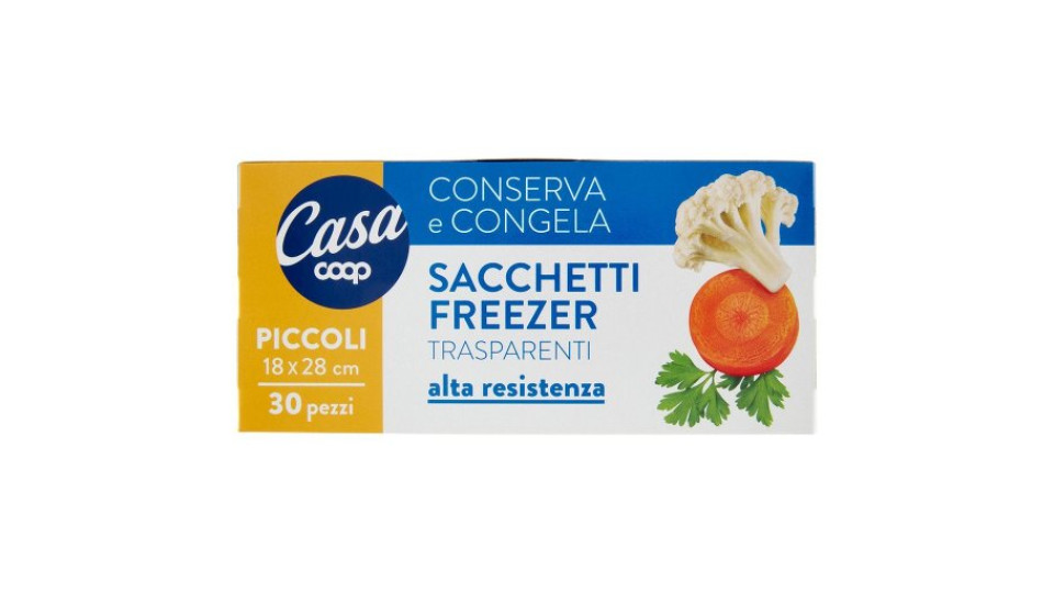 Sacchetti Freezer Trasparenti Piccoli 18 x 28 Cm 30 Pz