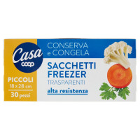 Sacchetti Freezer Trasparenti Piccoli 18 x 28 Cm 30 Pz