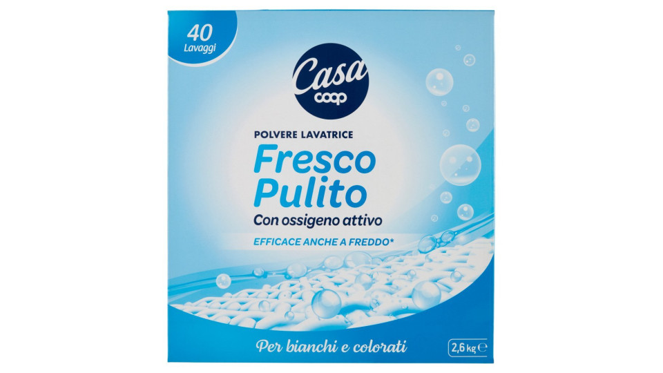 Polvere Lavatrice Fresco Pulito per Bianchi e Colorati 2,6 Kg