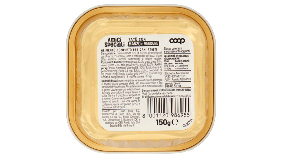 Paté con Manzo e Verdure