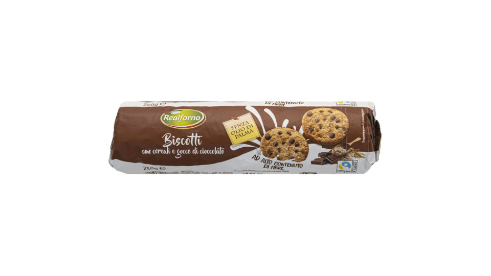 Biscotti ai Cereali con Gocce di Cioccolato