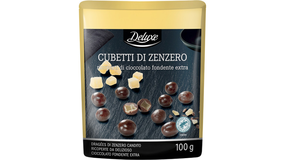 Cubetti di Zenzero Ricoperti di Cioccolato Fondente