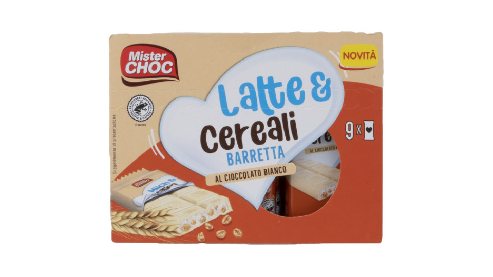 Barrette Latte e Cereali al Cioccolato Bianco