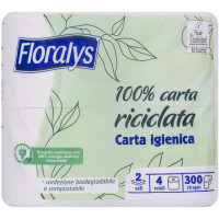 Carta Igienica Riciclata 2 Veli 4x300 Strappi