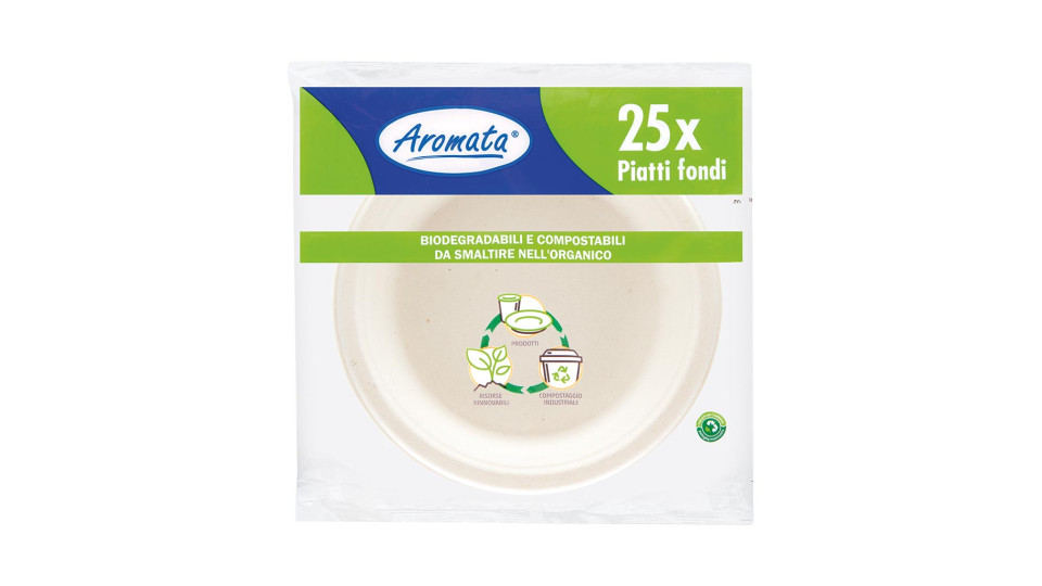 Piatti Fondi in Fibra Vegetale