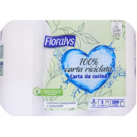 Carta da Cucina Riciclata 2 Veli 3x100 Strappi