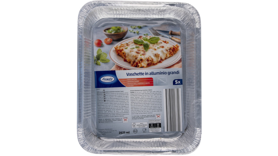 Vaschette Alluminio 8 Porzioni senza Coperchio
