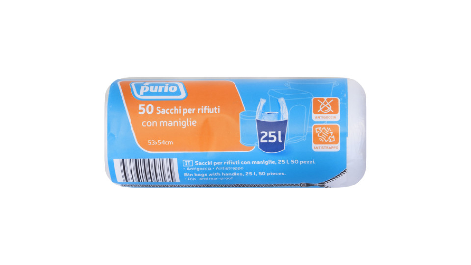 Sacchi Spazzatura Trasparenti 25l