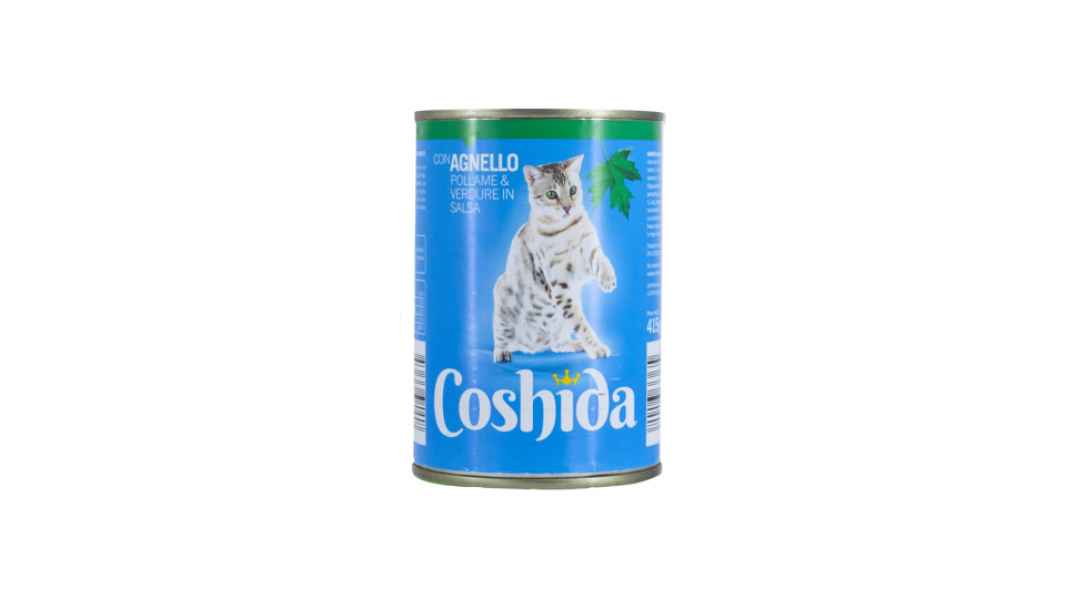 Bocconcini per Gatto con Agnello, Pollame e Verdure in Salsa