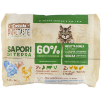 Patè per Gatto con Pollame, Manzo e Cuori di Pollo/pollo, Tacchino e Fegato