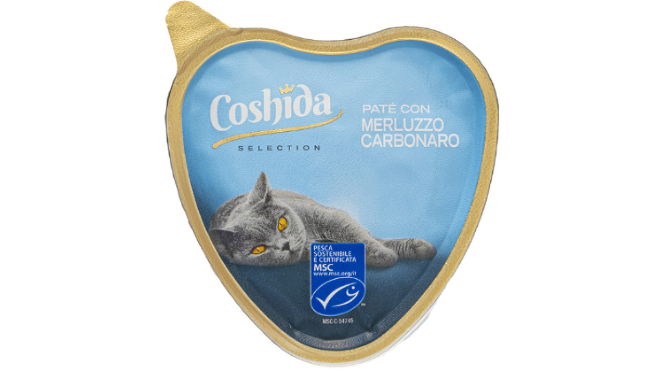 Patè per Gatti a Forma di Cuore con Merluzzo