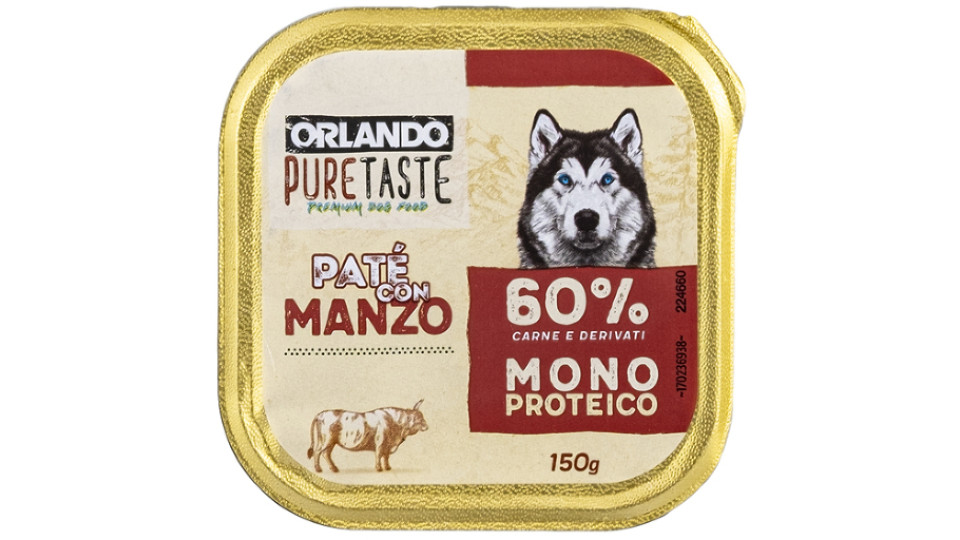 Patè per Cane Monoproteico con Manzo