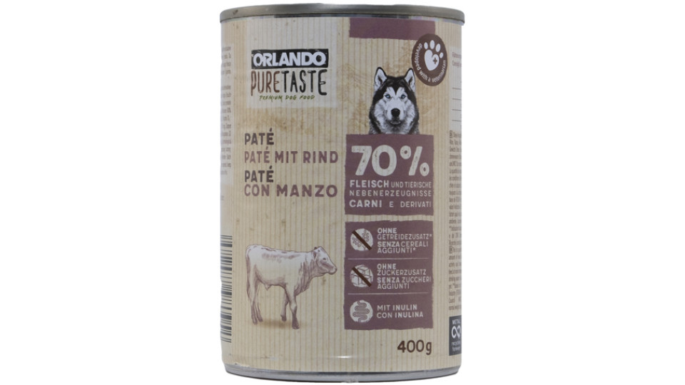 Patè per Cani Premium con Manzo