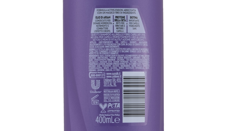 sunsilk Liscio Perfetto Shampoo per Capelli Lisci 400 mL