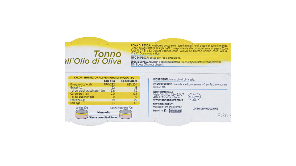 Nostromo Tonno All'olio Di Oliva 2 X 140 G