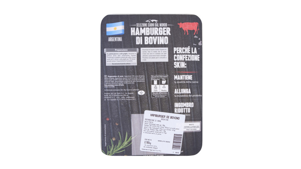 Hamburger di Bovino Adulto Argentina