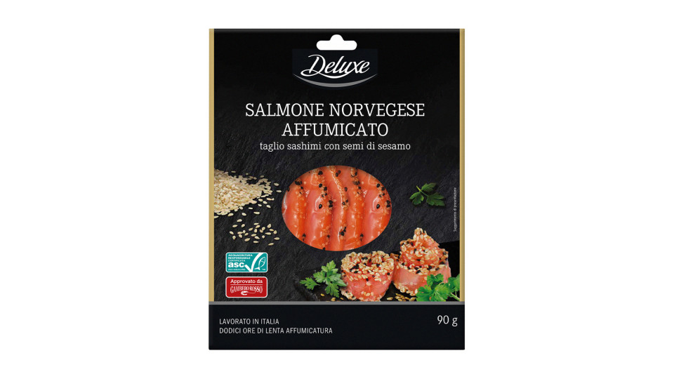 Salmone Norvegese Taglio Sashimi con Sesamo