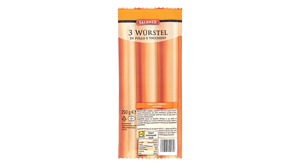 Würstel Pollo/tacchino