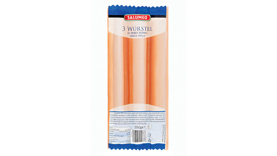 Würstel di Puro Suino 80% Carne di Suino