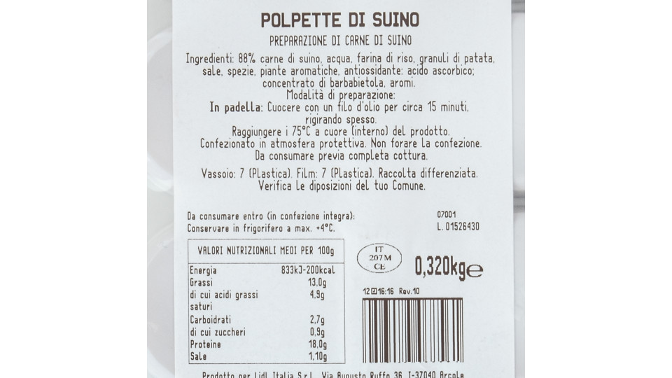 Polpettine di Suino