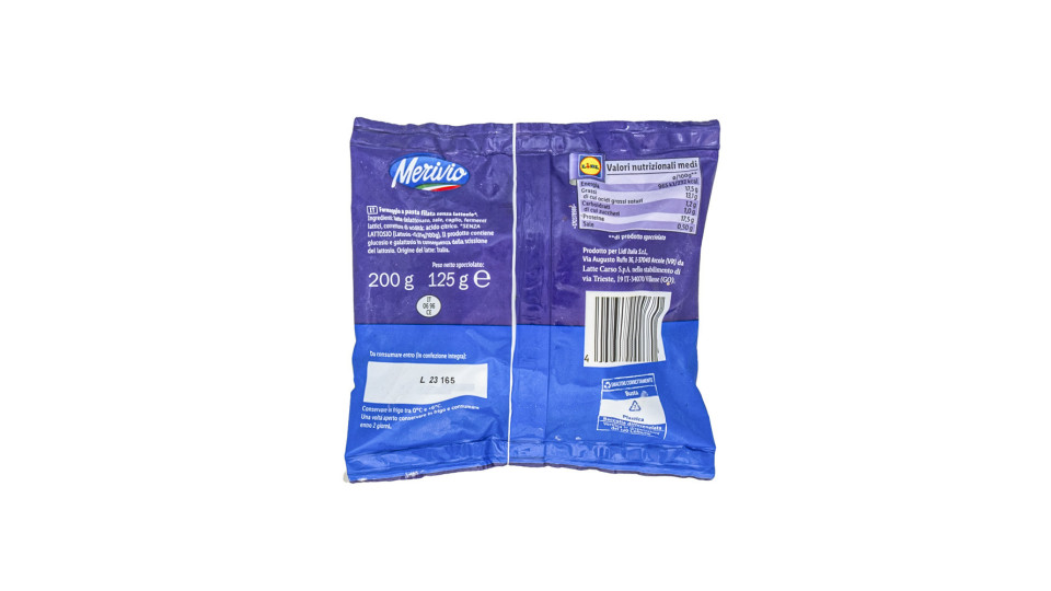 Mozzarella senza Lattosio