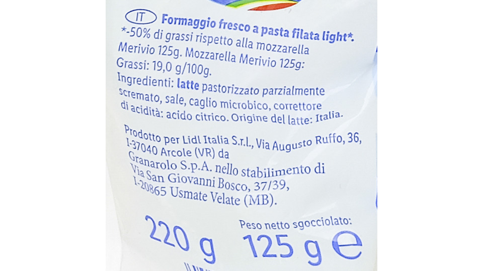 Mozzarella Light