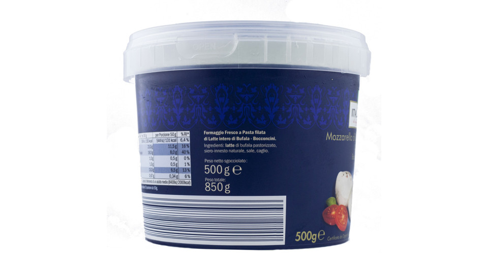 Bocconcini di Mozzarella di Bufala Campana Dop