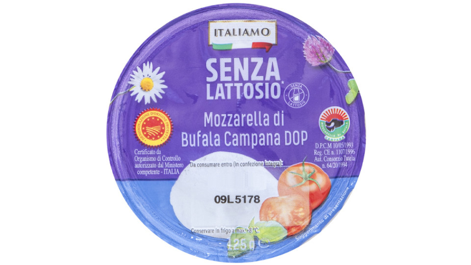 Mozzarella di Bufala Campana Dop senza Lattosio