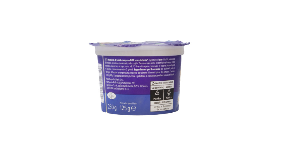 Mozzarella di Bufala Campana Dop senza Lattosio