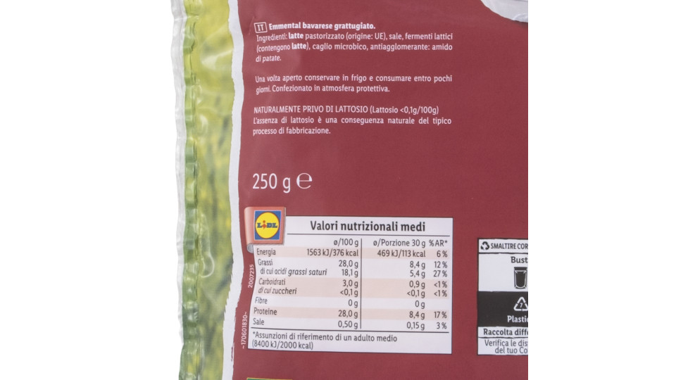 Emmental Bavarese Grattugiato