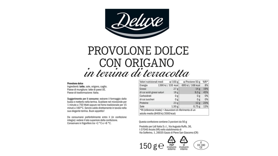 Provolone Dolce con Origano in Terrina di Terracotta