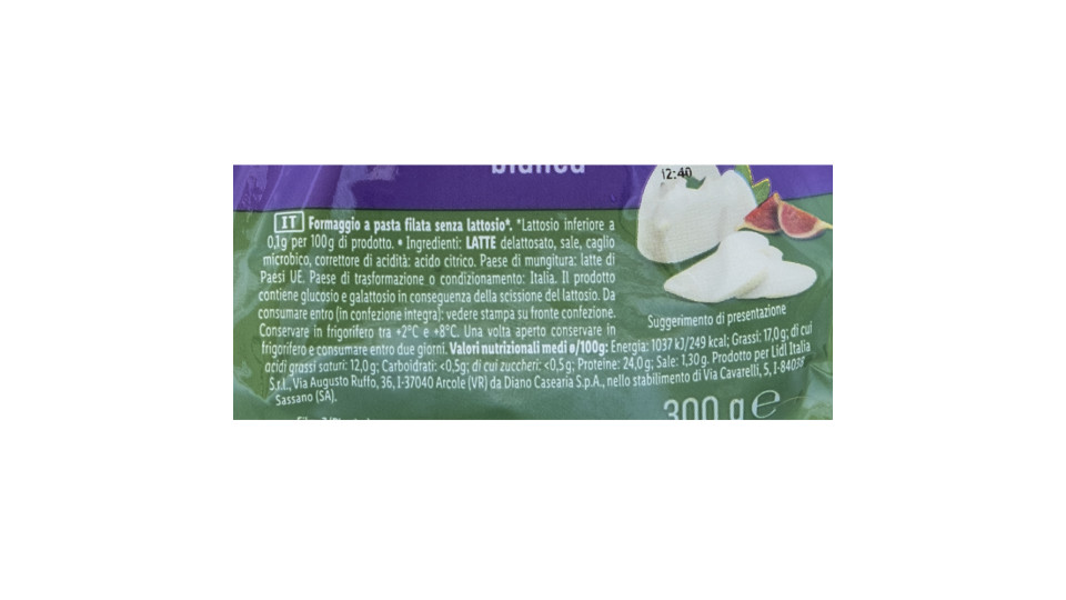 Scamorza Bianca senza Lattosio
