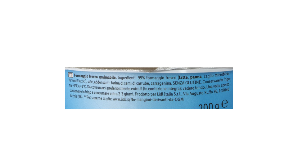 Formaggio Spalmabile Light