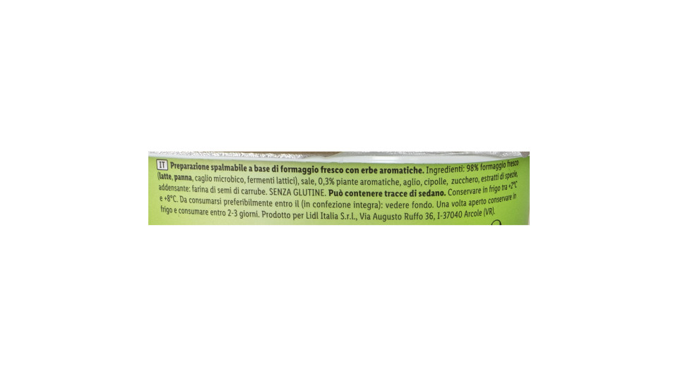 Formaggio Spalmabile Erbe