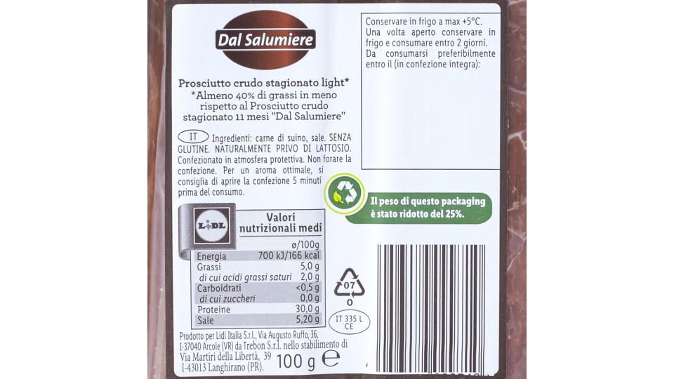 Prosciutto Crudo Light