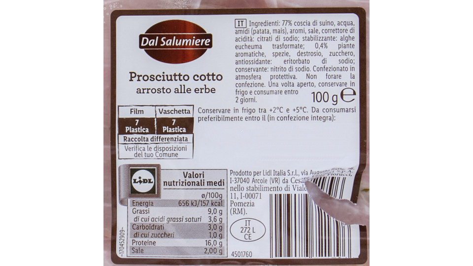 Prosciutto Cotto Arrosto alle Erbe