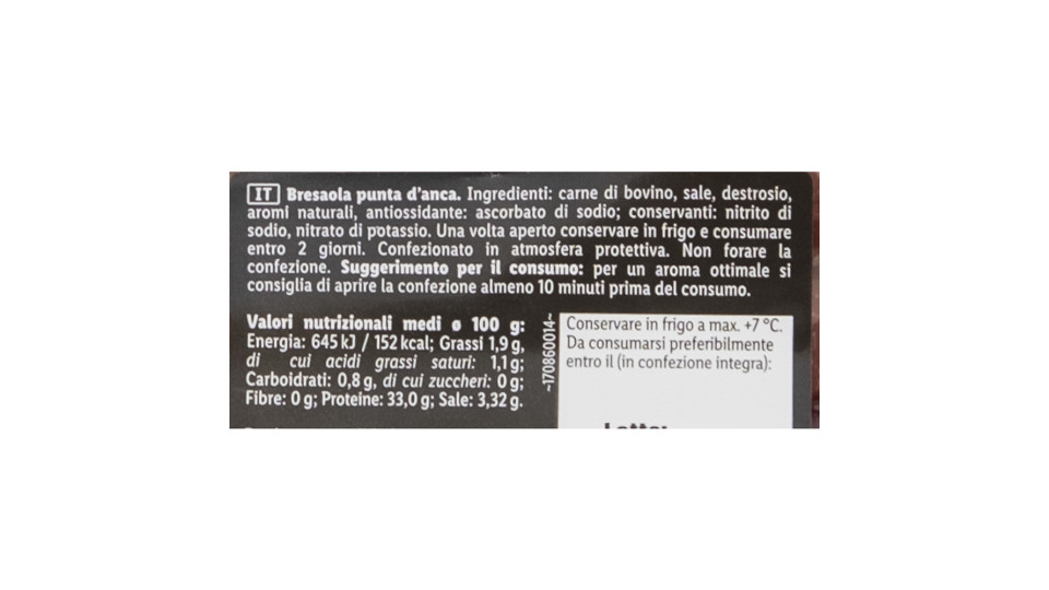 Bresaola Riserva Punta d'Anca