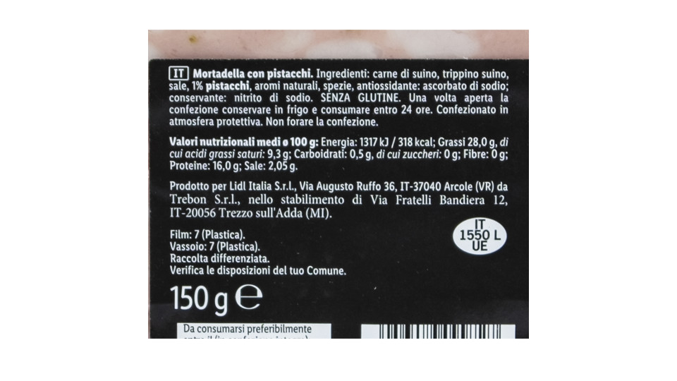 Mortadella Nostrana con Pistacchi