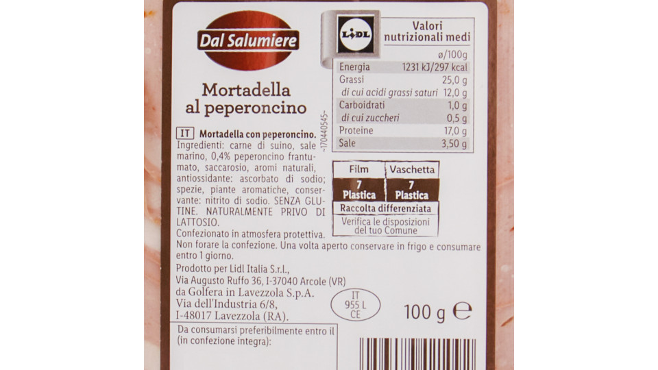 Mortadella al Peperoncino