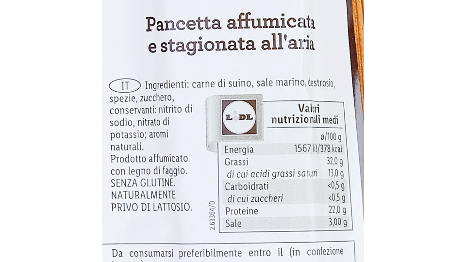 Pancetta Affumicata al Trancio