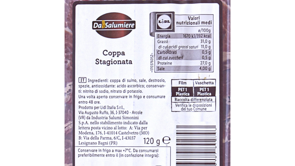 Coppa Stagionata