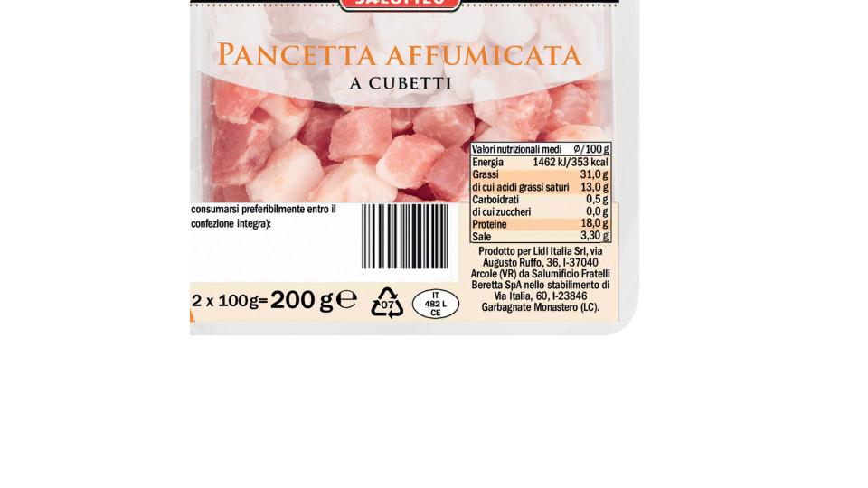 Pancetta Affumicata a Cubetti