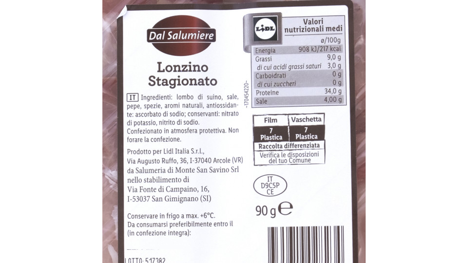 Lonzino Stagionato