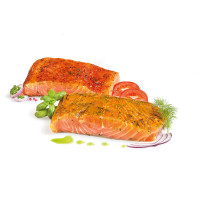 Filetto di Salmone Marinato con Pomodoro e Basilico