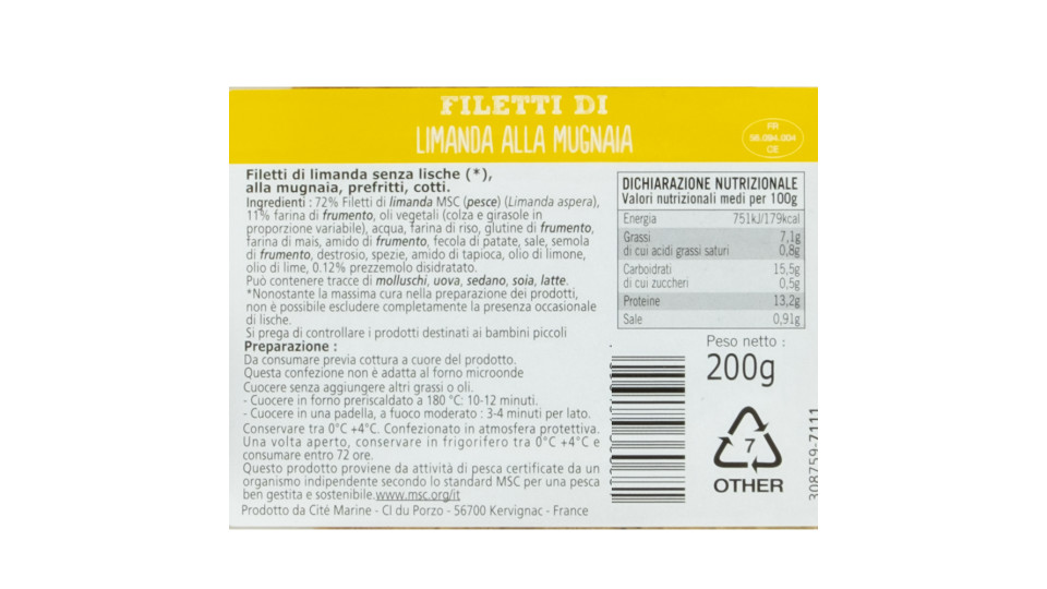 Filetti di Limanda alla Mugnaia