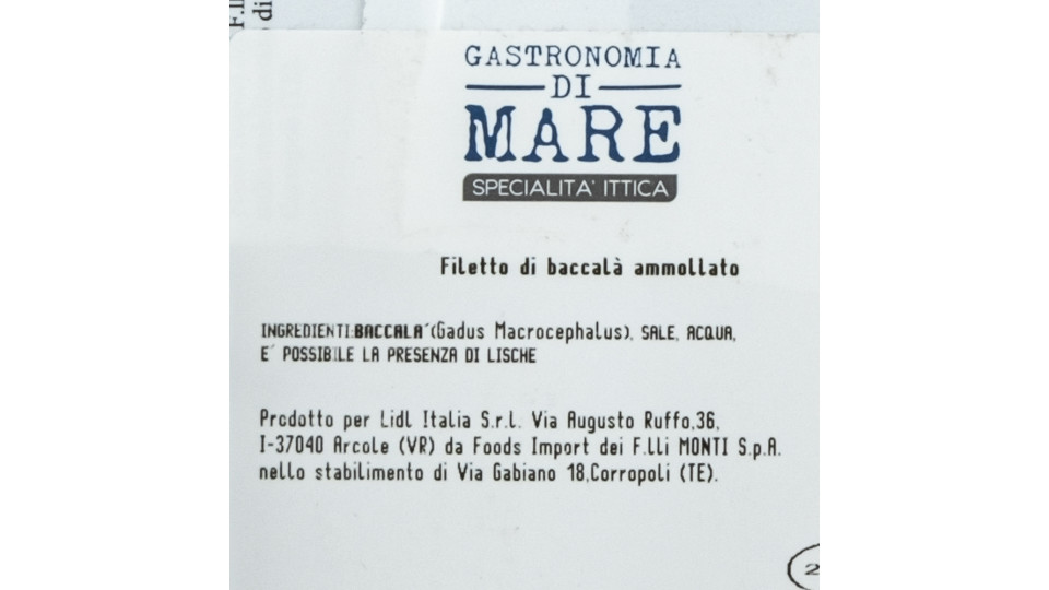 Filetto di Baccalà Ammollato
