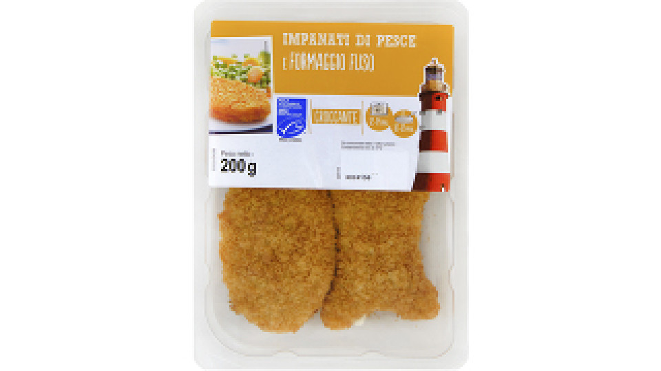 Pesce Impanato con Formaggio Fuso