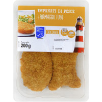 Pesce Impanato con Formaggio Fuso